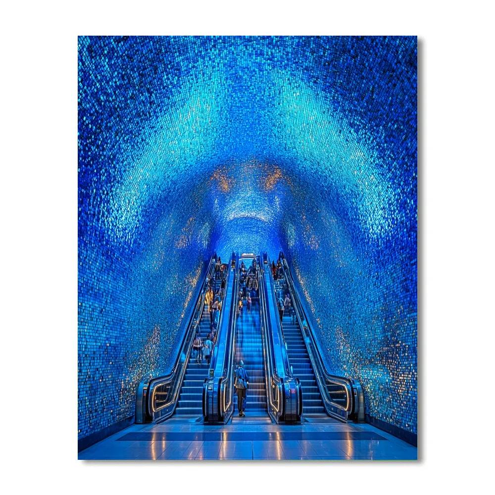 Underground Geometry At Naples Toledo Metro Station Naples Italy Numbered painting kits