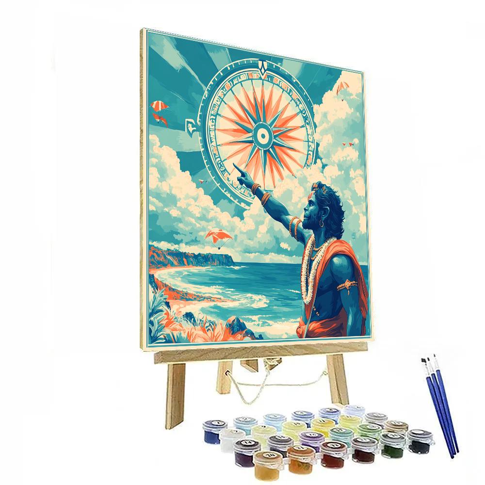 Hanuman Compass Of The Four Winds DIY paint by numbers