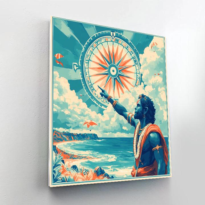 Hanuman Compass Of The Four Winds DIY paint by numbers