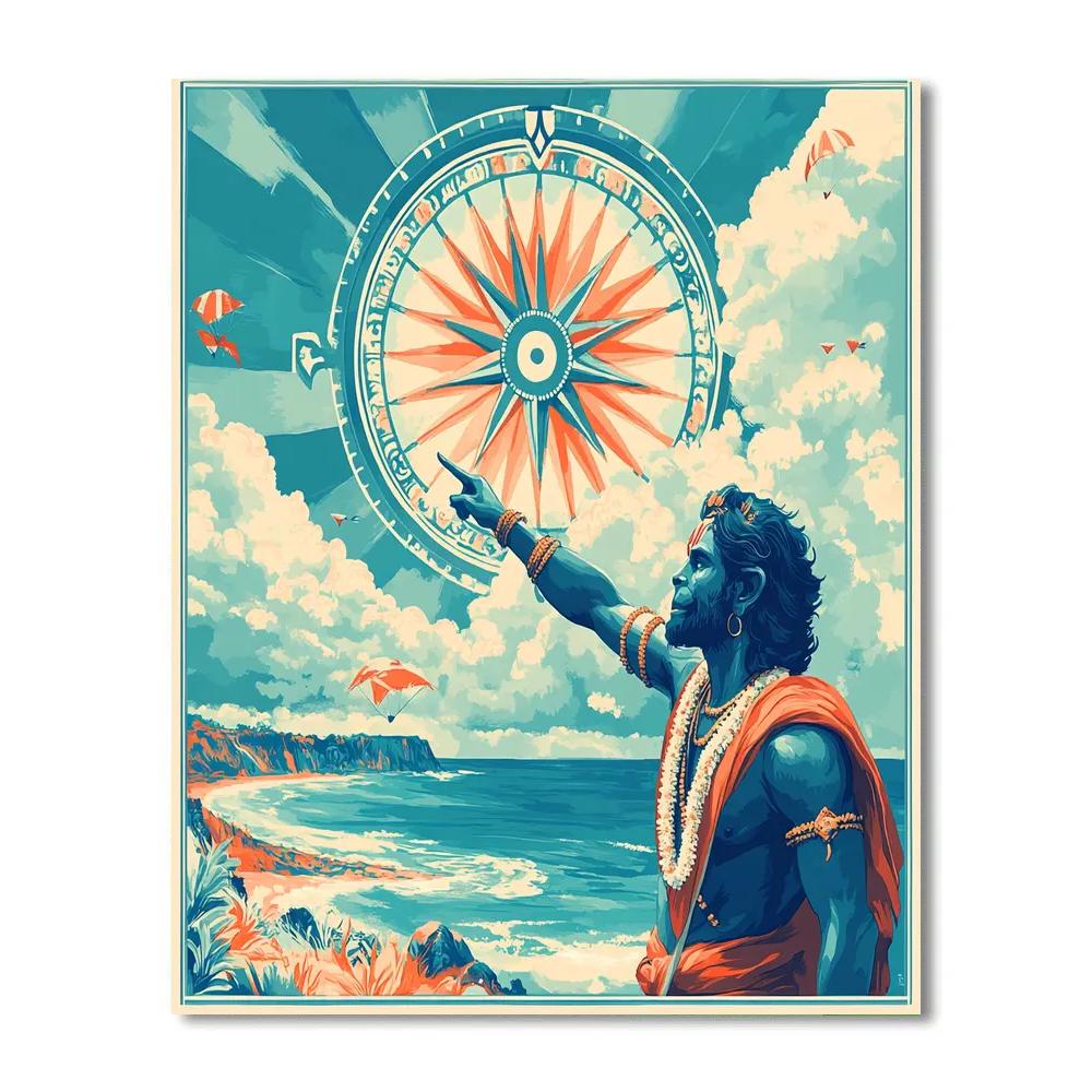 Hanuman Compass Of The Four Winds DIY paint by numbers