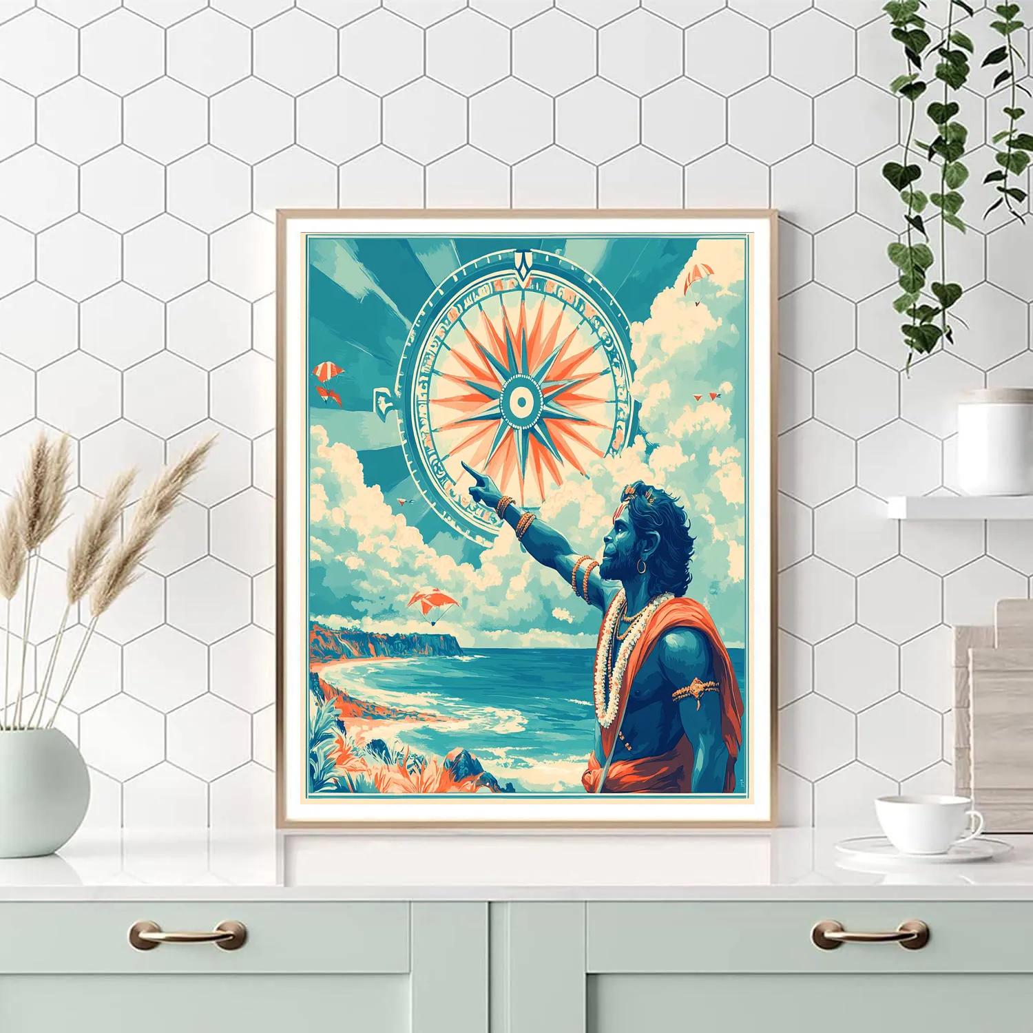 Hanuman Compass Of The Four Winds DIY paint by numbers