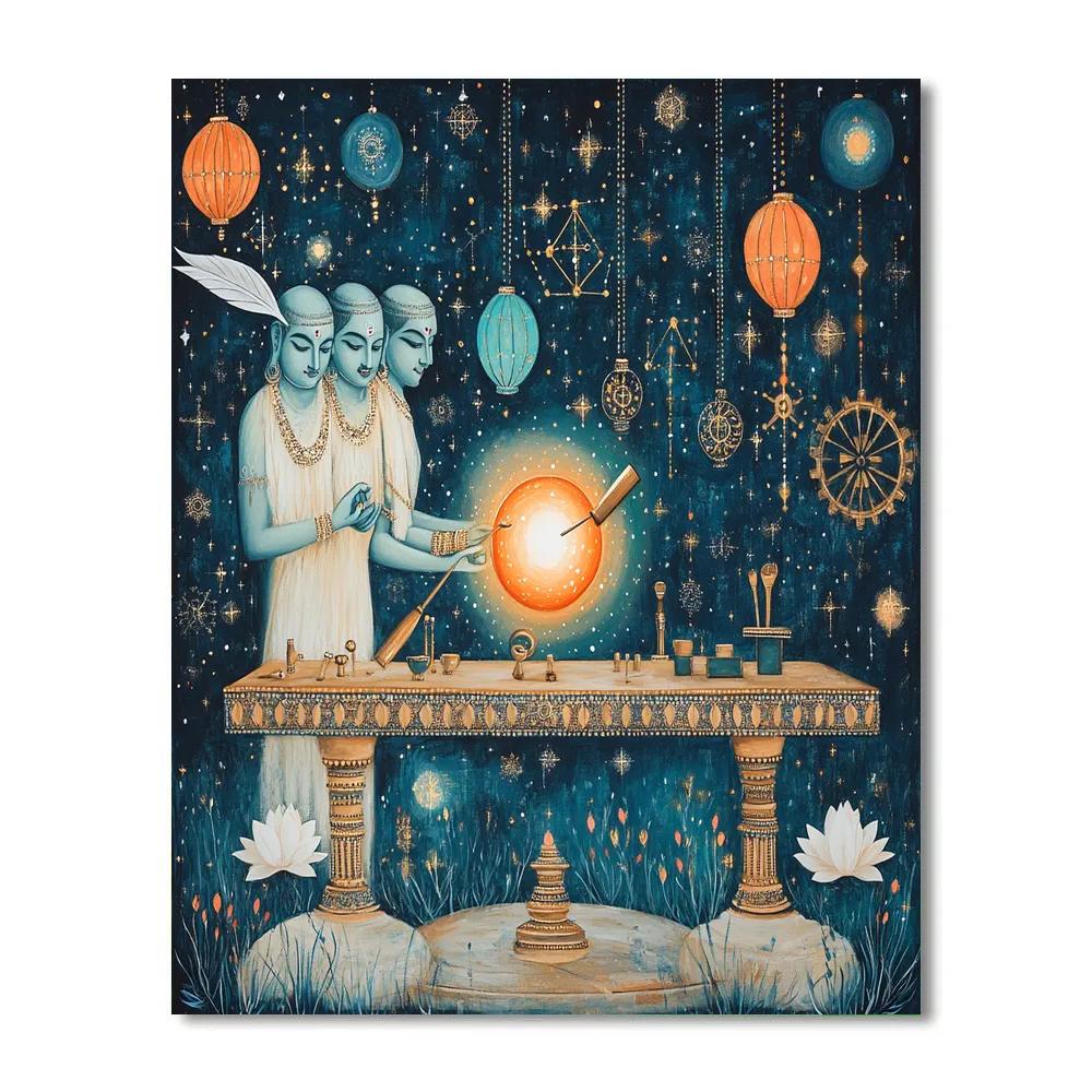 Celestial Workshop Where Brahma Forges A Universe DIY paint by numbers