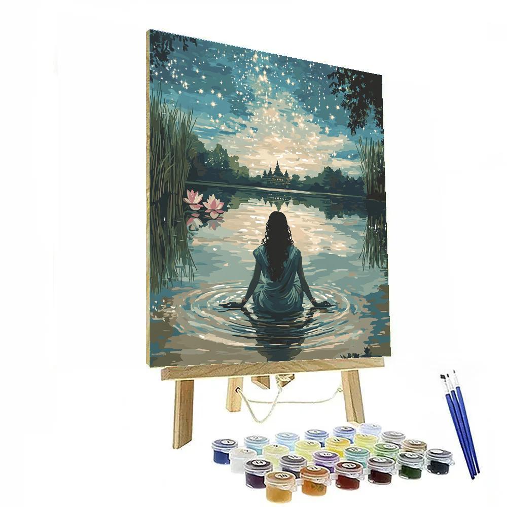 Krishna And The Mirror Lake Of Two Skies Numbered painting kits