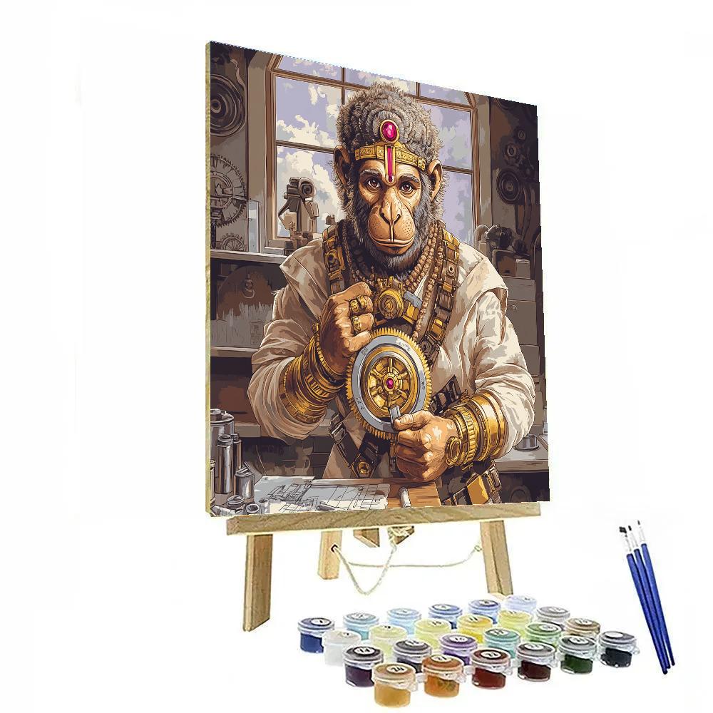 Clockwork Hanuman In The Atelier DIY paint by numbers