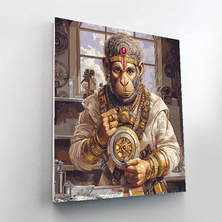 Clockwork Hanuman In The Atelier DIY paint by numbers