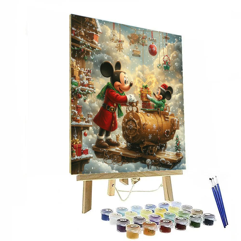 Mickeys Gingerbread Airship Toy Workshop paint by color