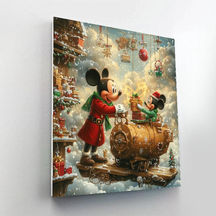 Mickeys Gingerbread Airship Toy Workshop paint by color