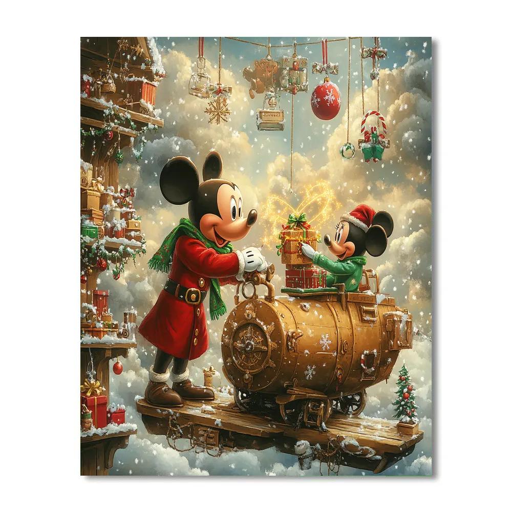 Mickeys Gingerbread Airship Toy Workshop paint by color