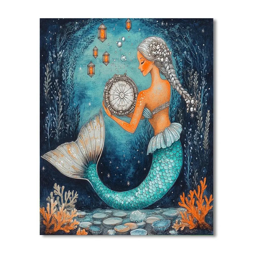 Tide Observatory Mermaid paint by numbers