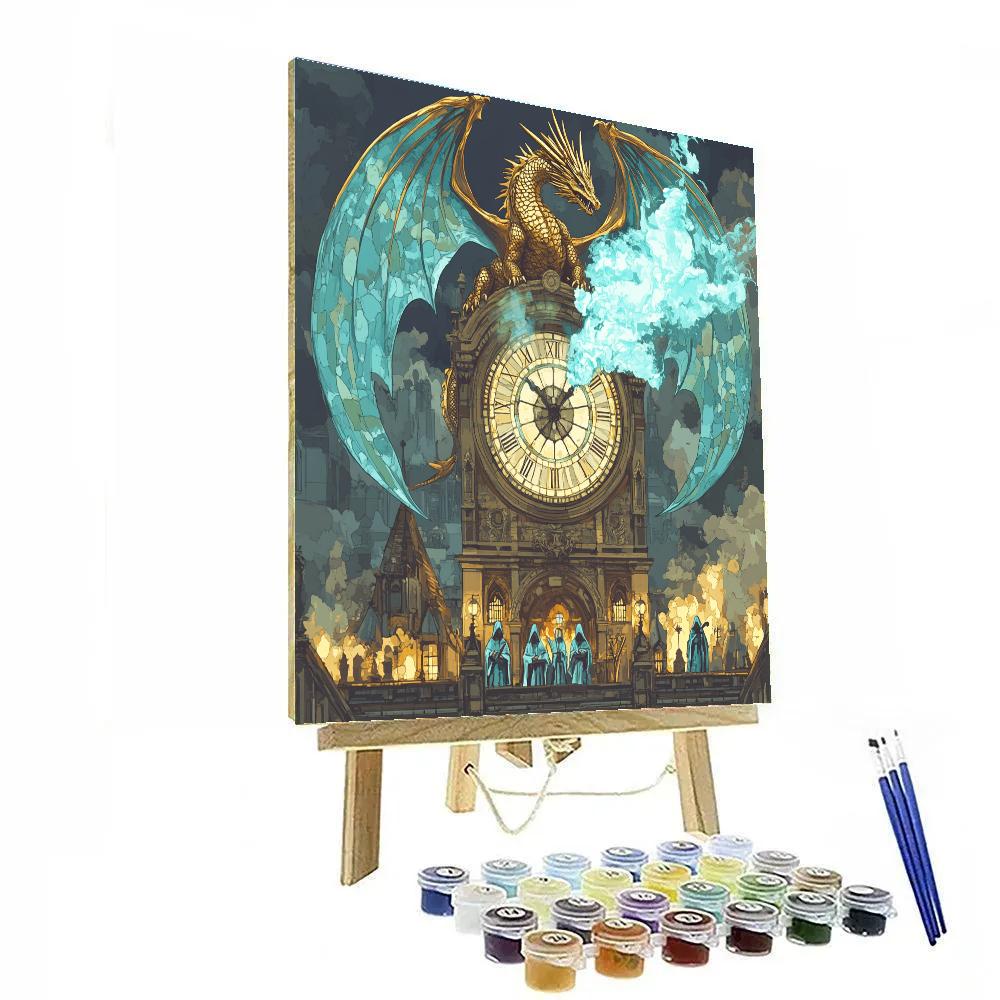 Clockwork Basilica Dragon Vigil Painting by numbers kit