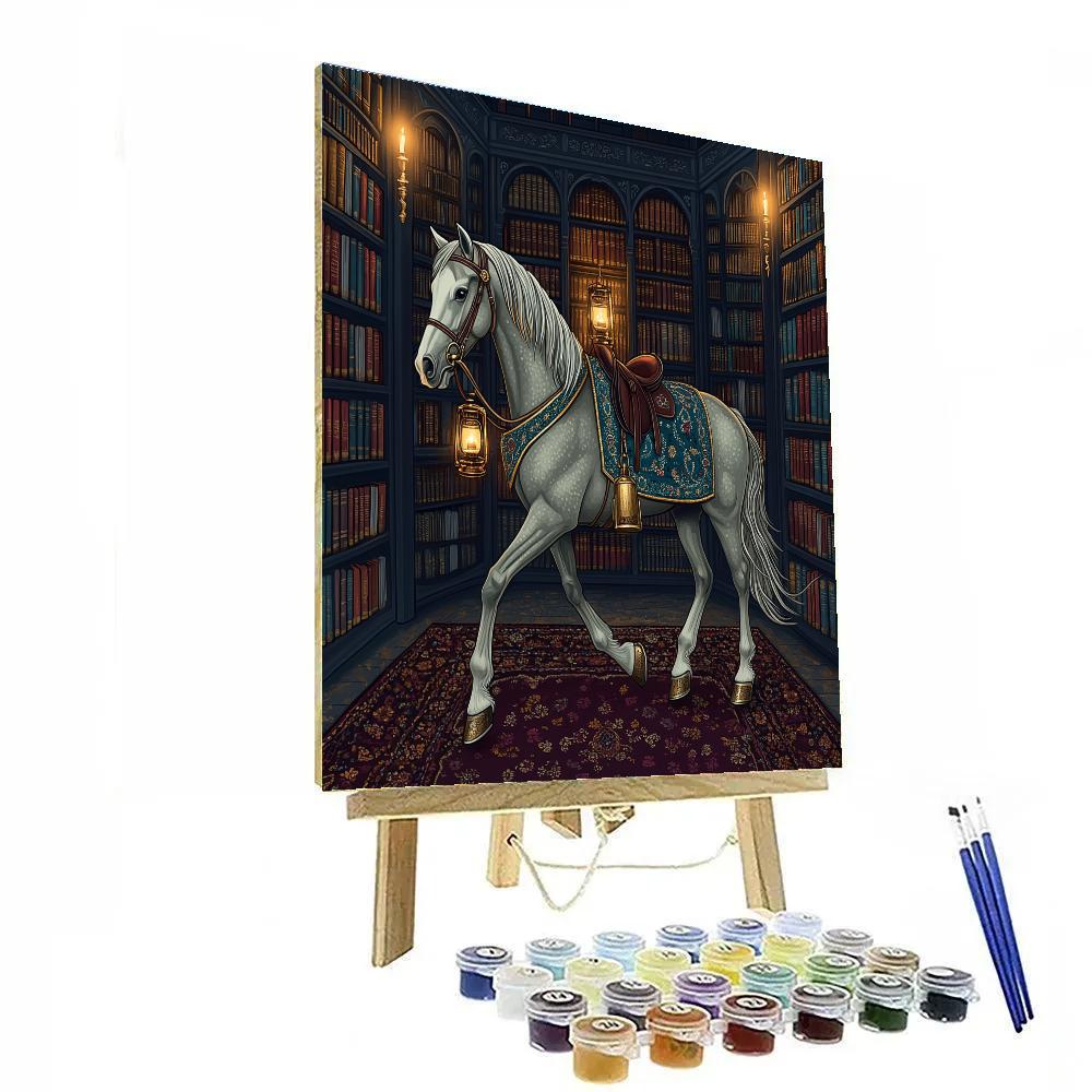 Library Lantern Horse Procession paint by numbers