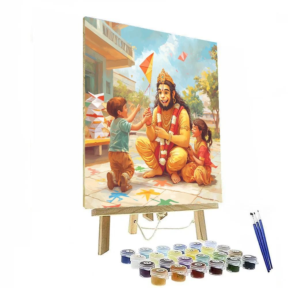 Hanuman Kite Workshop For Children Number painting