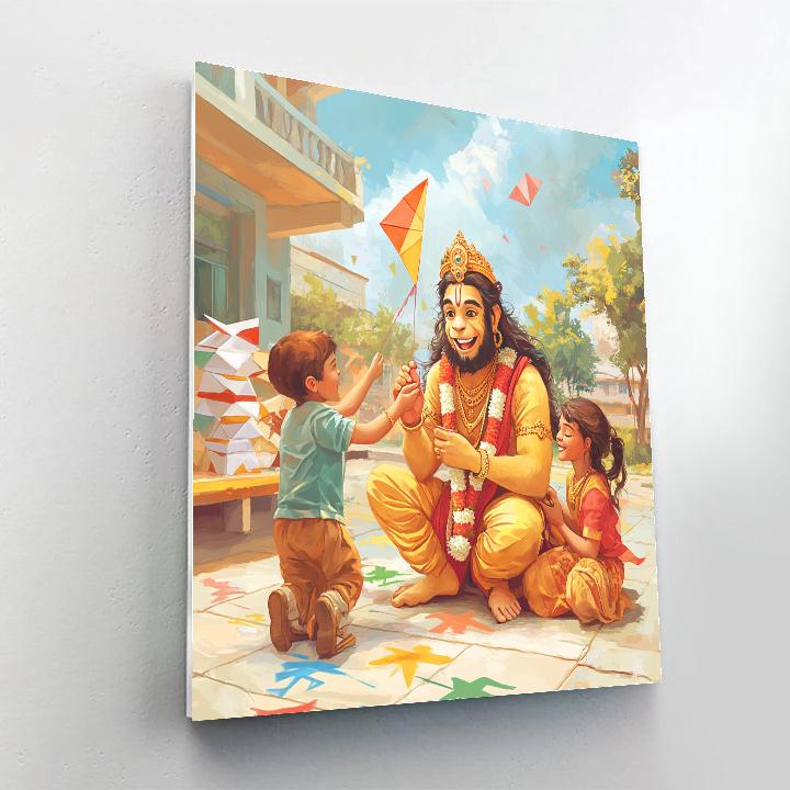 Hanuman Kite Workshop For Children Number painting