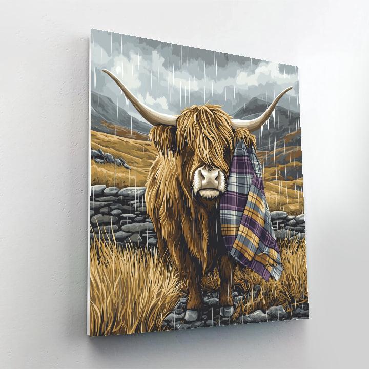 Stormproof Highland Cow Shelter Number painting