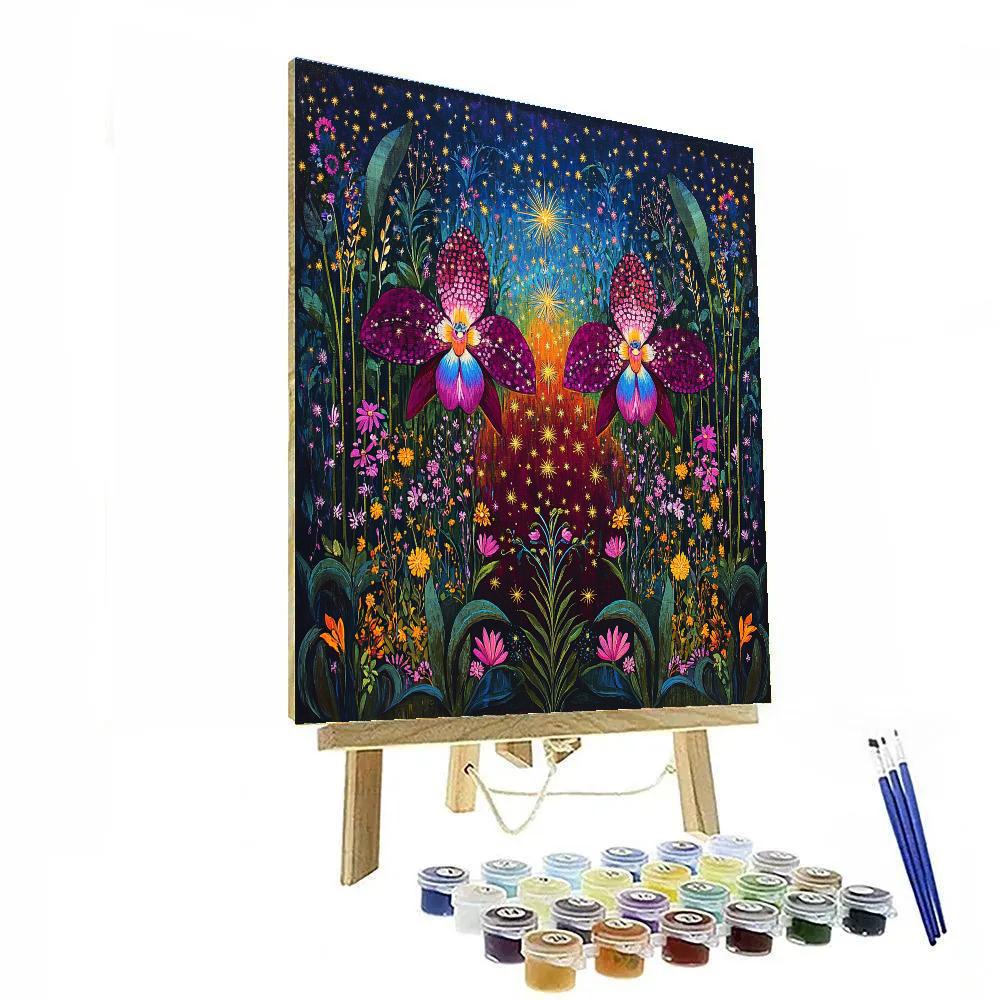 Frida Kahlo Inspired Thorned Orchid Constellation Numbered painting kits