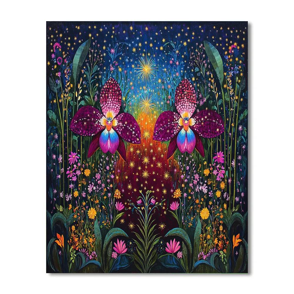 Frida Kahlo Inspired Thorned Orchid Constellation Numbered painting kits