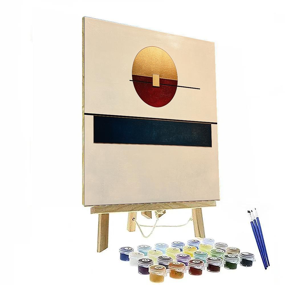 Kazimir Malevich Inspired Lagrange Point Drift Geometry Paint by numbers art