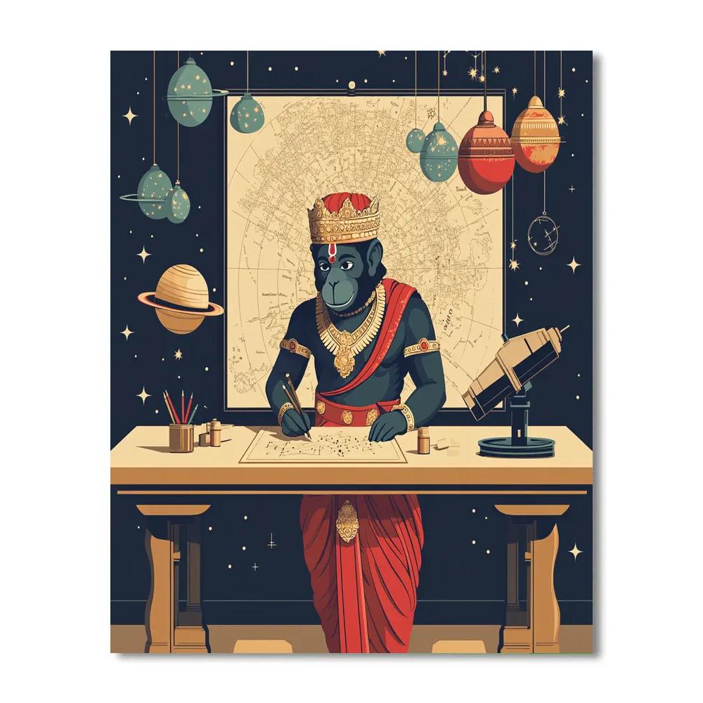 Hanuman Star Map Cartographer DIY paint by numbers