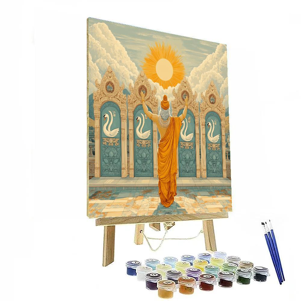 Brahma Sunrise Over The Four Direction Gates Paint by numbers art