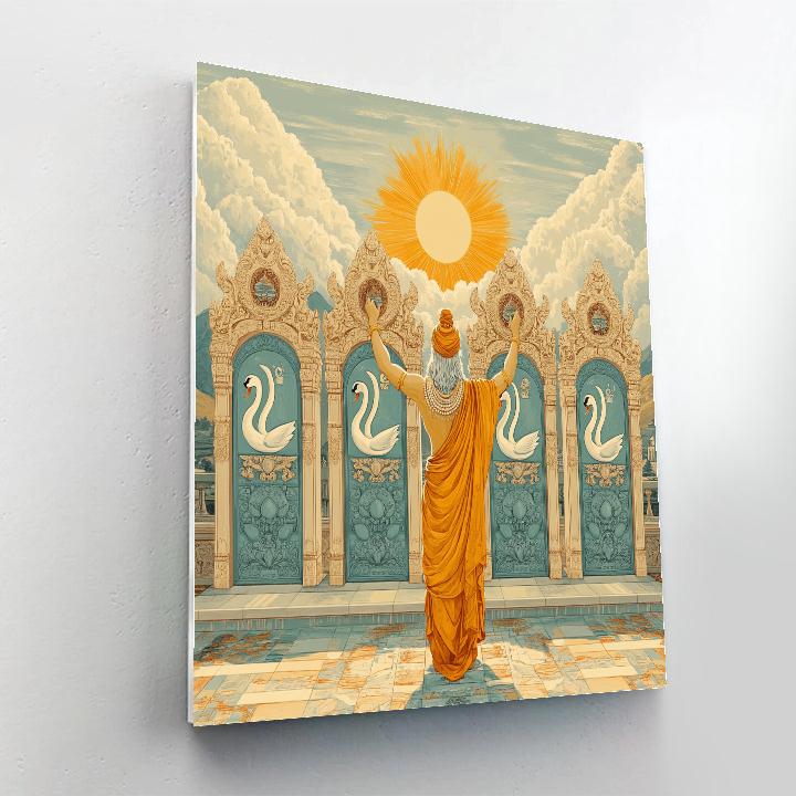Brahma Sunrise Over The Four Direction Gates Paint by numbers art