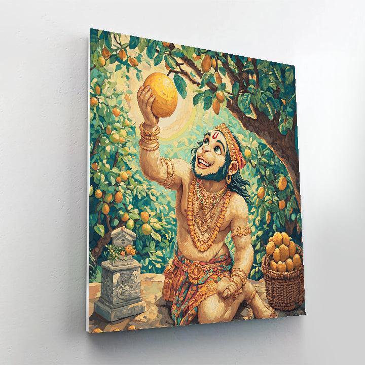 Hanuman Orchard Of Golden Mangoes DIY paint by numbers