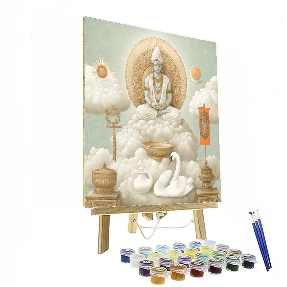 Brahma In The Cloud Court Of Creation Number painting