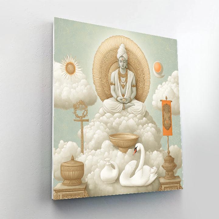 Brahma In The Cloud Court Of Creation Number painting