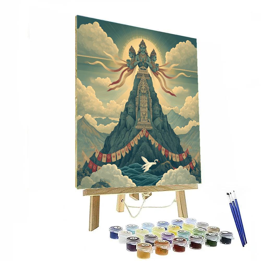 Brahma On The Mountain Of Four Winds painting number kit