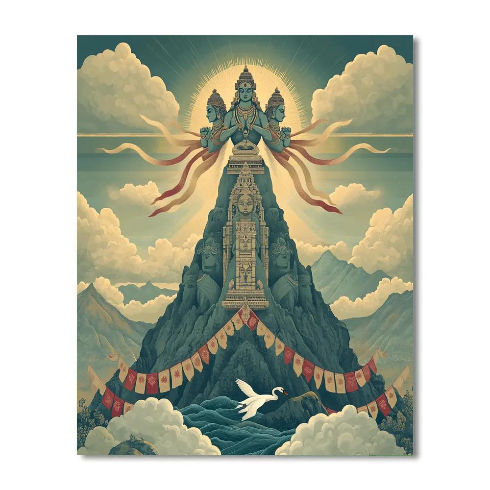 Brahma On The Mountain Of Four Winds painting number kit