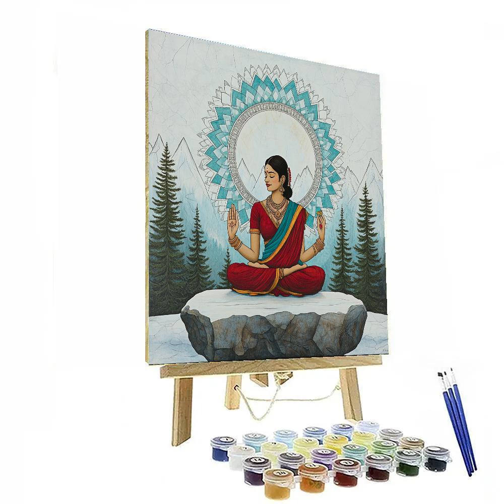 Parvati Snow Peak Meditation Mandala Paint by numbers kits