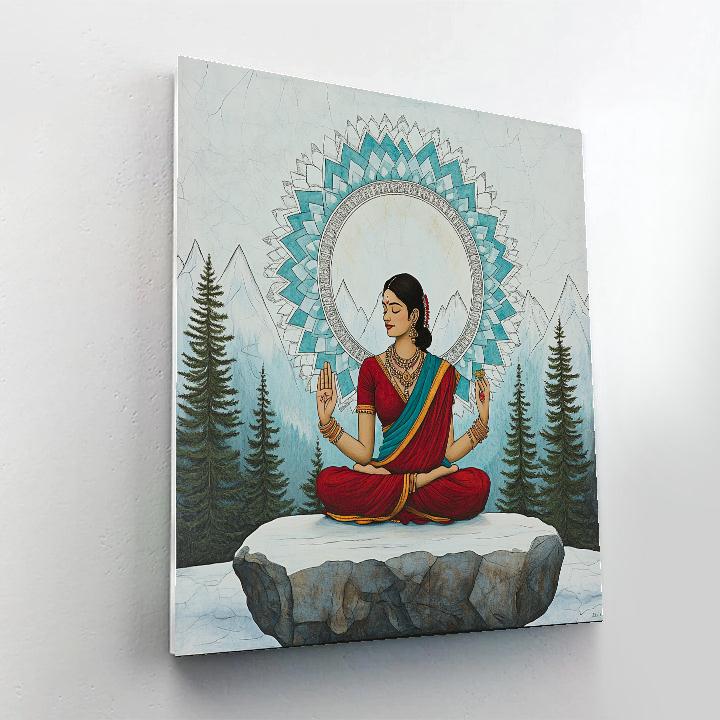Parvati Snow Peak Meditation Mandala Paint by numbers kits