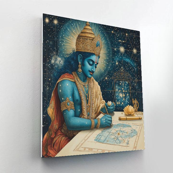 Vishnu As The Cosmic Cartographer Painting by numbers kit