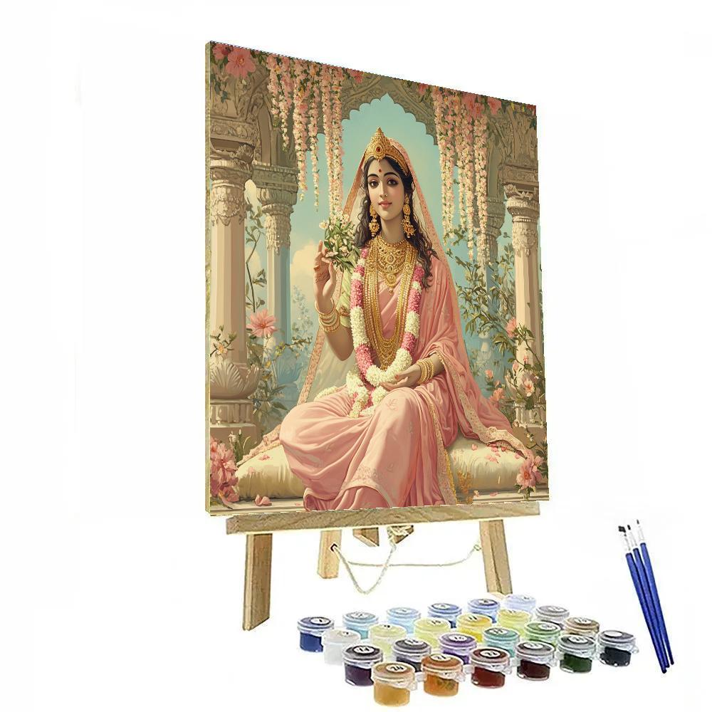 Parvati In Floral Pavilion Serenity Paint by numbers art