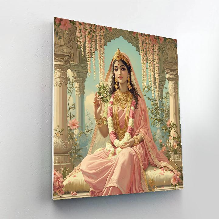 Parvati In Floral Pavilion Serenity Paint by numbers art