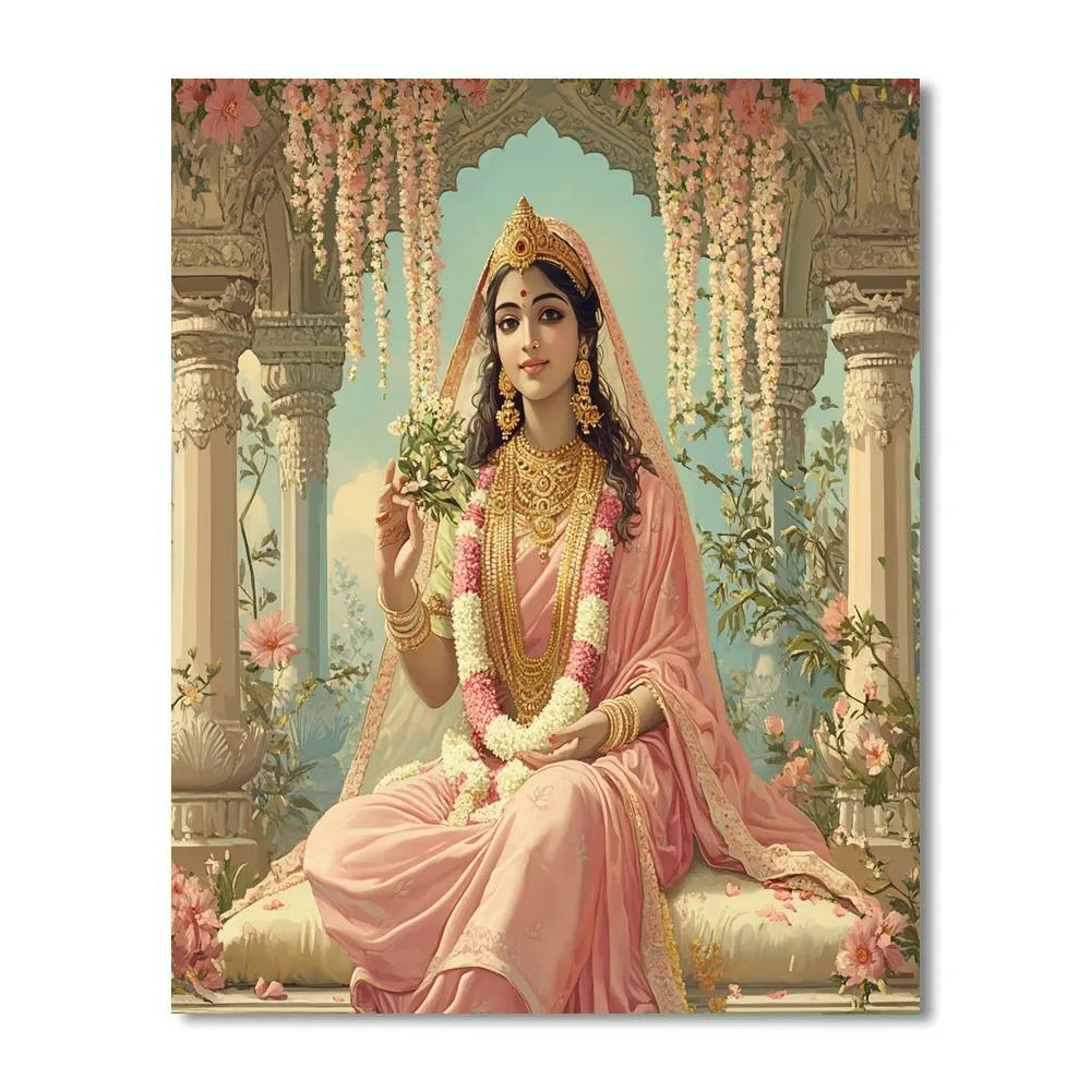 Parvati In Floral Pavilion Serenity Paint by numbers art