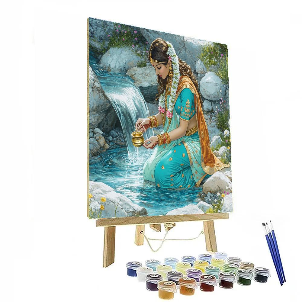 Parvati Sacred Mountain Spring Offering paint by numbers