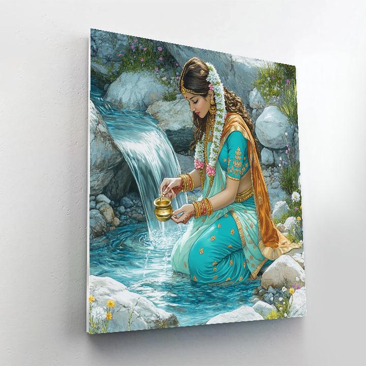 Parvati Sacred Mountain Spring Offering paint by numbers