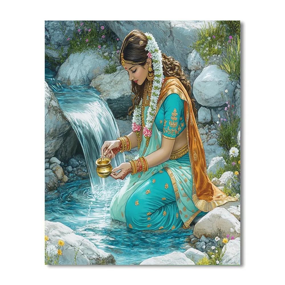 Parvati Sacred Mountain Spring Offering paint by numbers