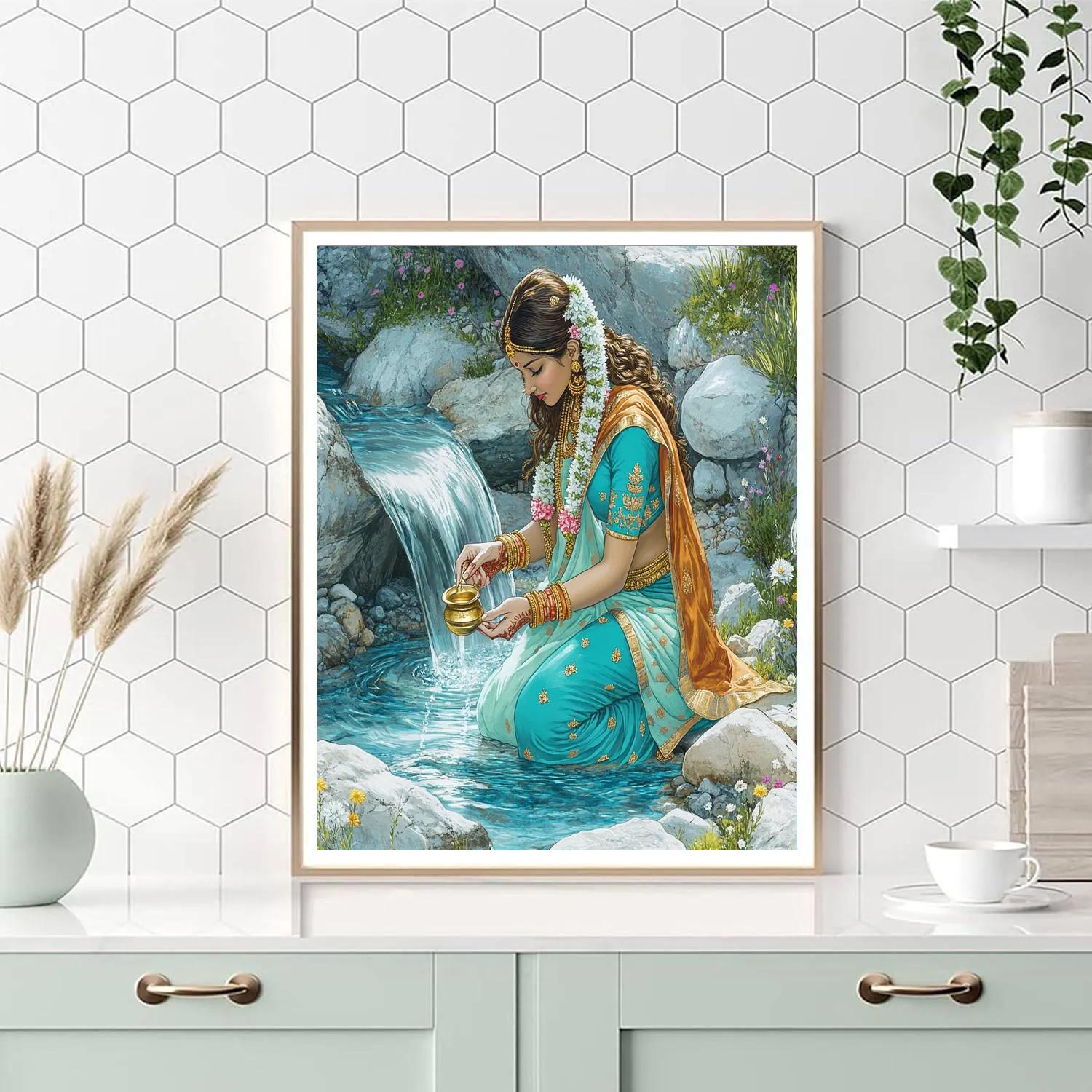 Parvati Sacred Mountain Spring Offering paint by numbers