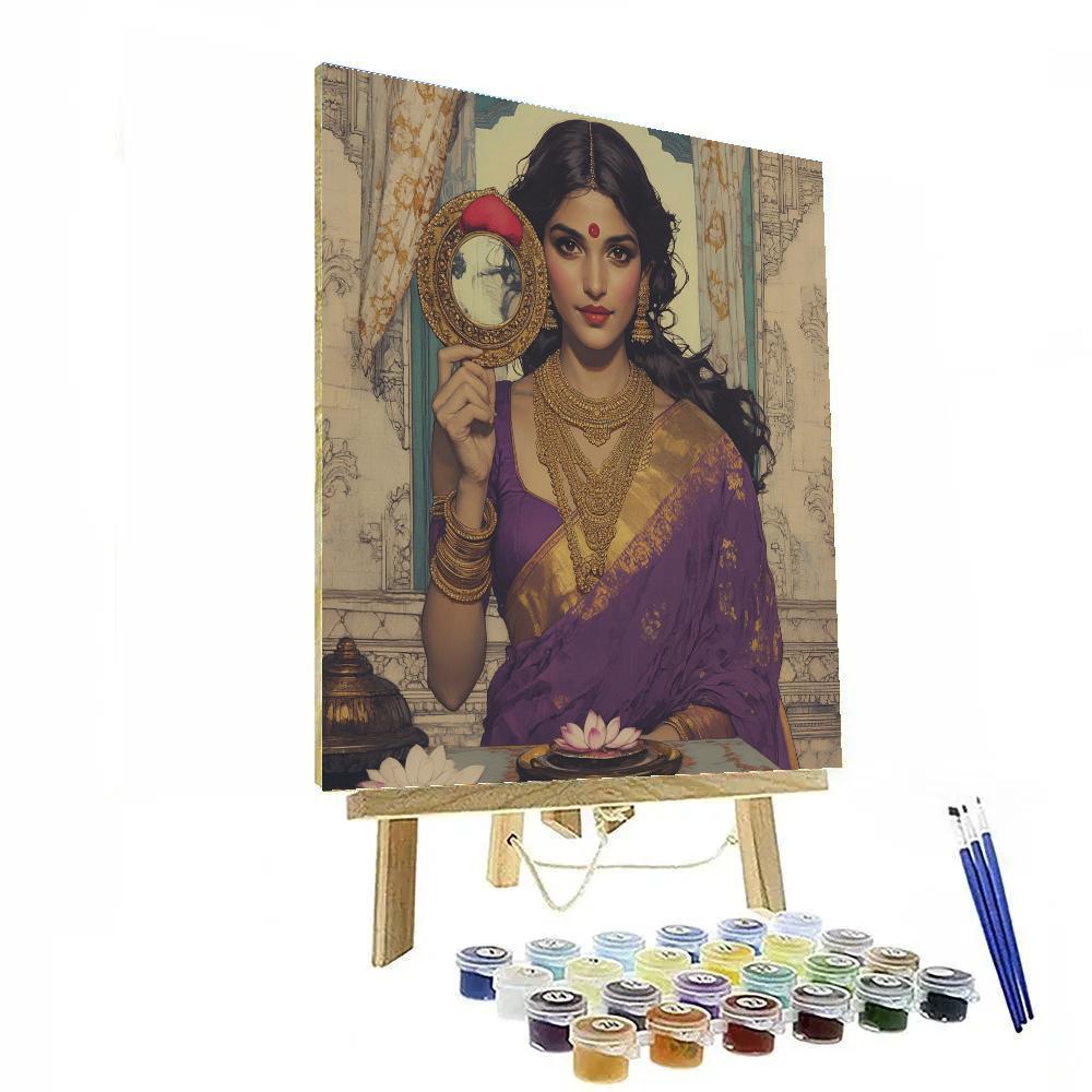 Parvati Jewel Toned Palace Mirror Moment Numbered painting kits