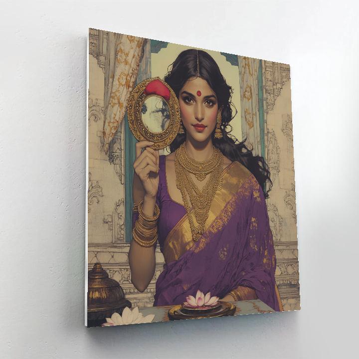 Parvati Jewel Toned Palace Mirror Moment Numbered painting kits
