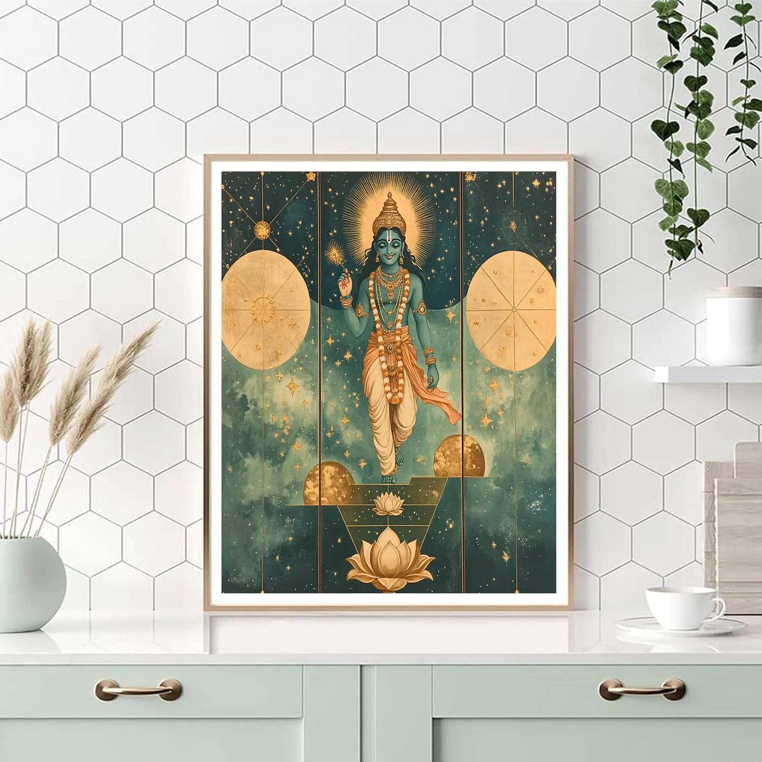 Vamana Measuring The Three Realms As Constellation Steps paint by color