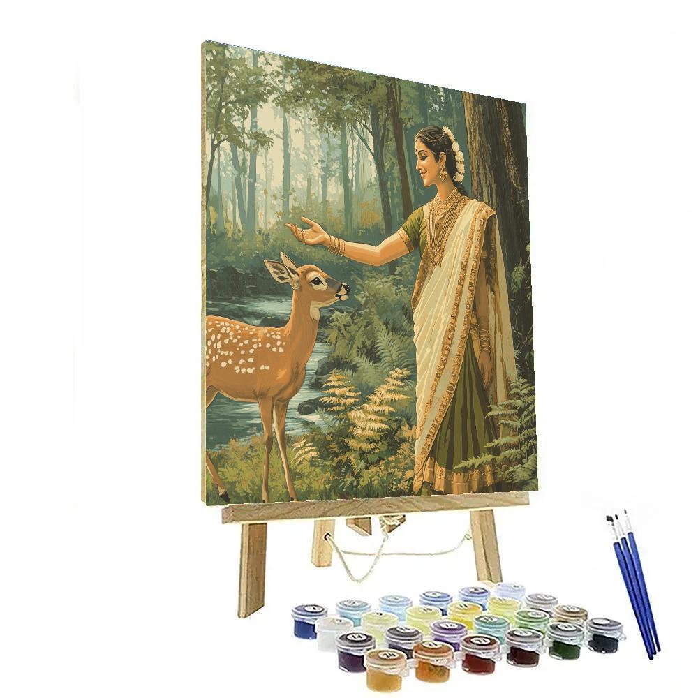 Parvati Forest Edge Compassionate Gaze Paint by numbers art