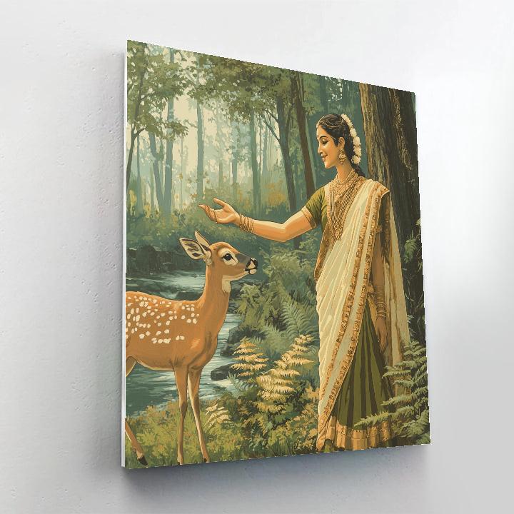 Parvati Forest Edge Compassionate Gaze Paint by numbers art