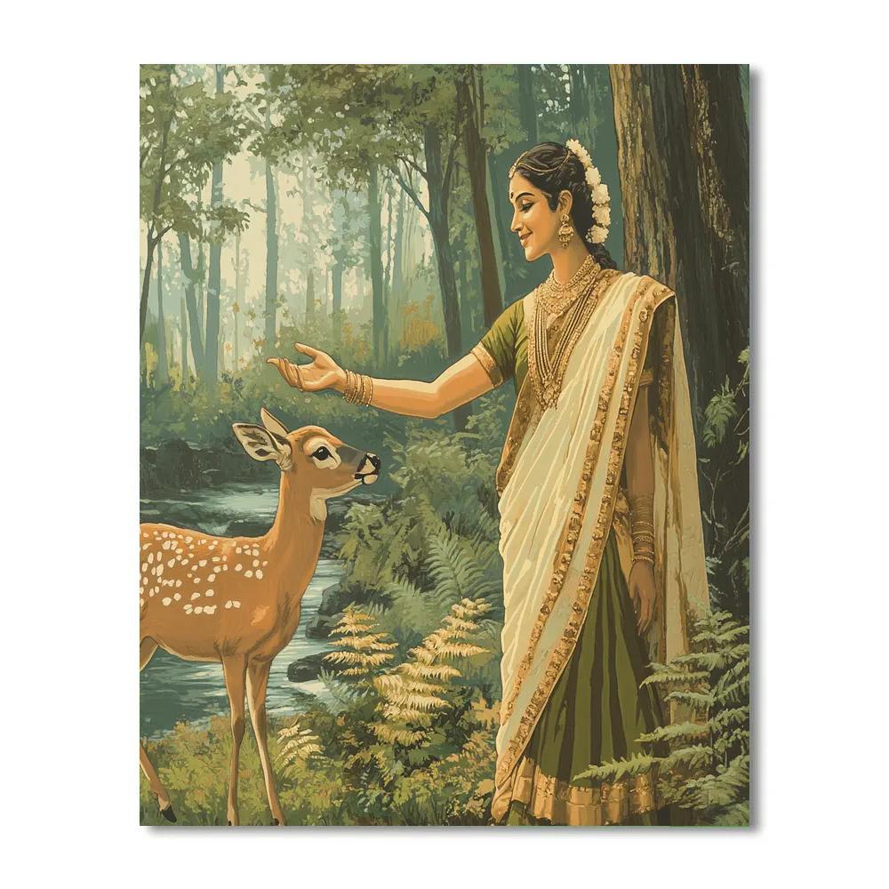 Parvati Forest Edge Compassionate Gaze Paint by numbers art