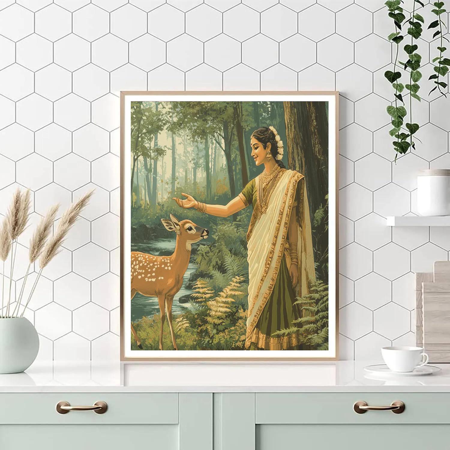 Parvati Forest Edge Compassionate Gaze Paint by numbers art