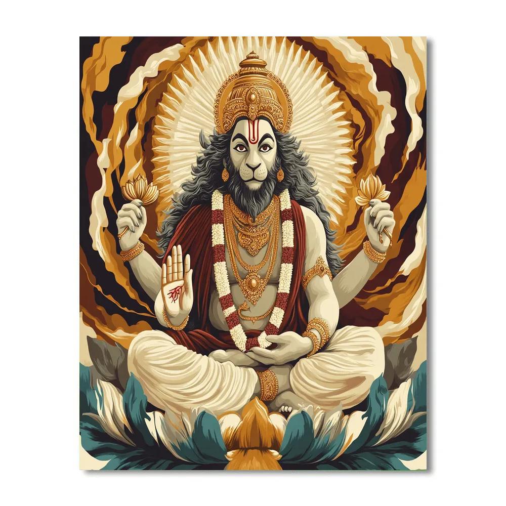 Narasimha Calming The Inner Storm Numbered painting kits