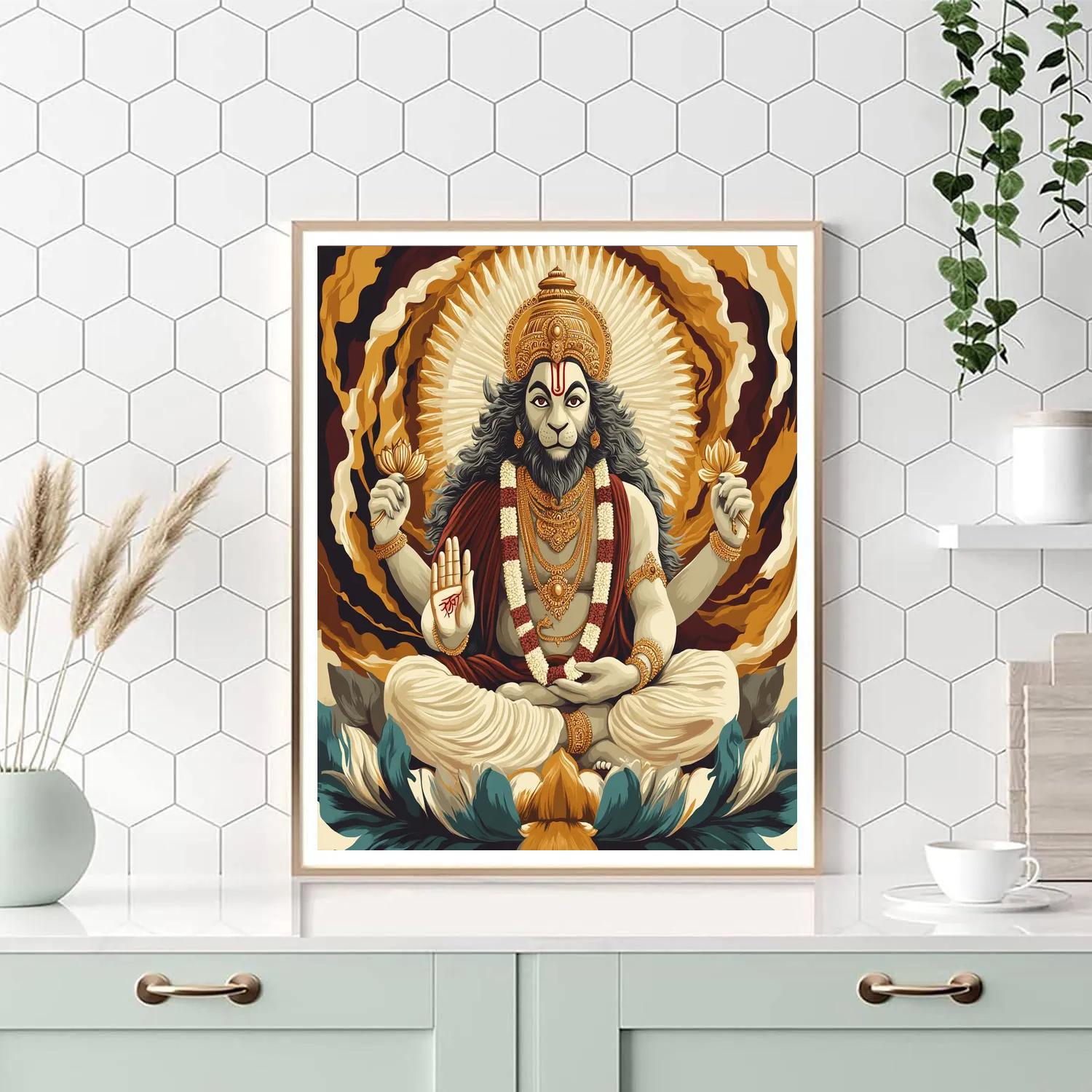 Narasimha Calming The Inner Storm Numbered painting kits