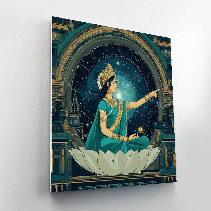 Parvati In Cosmic Lotus Observatory paint by number