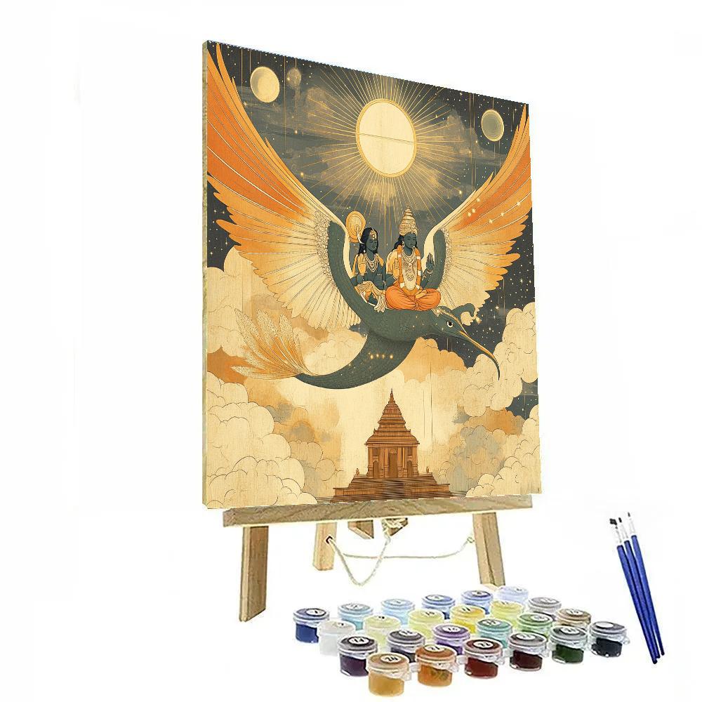 Garuda Courier Through The Ringed Planet Sky Paint by numbers kits